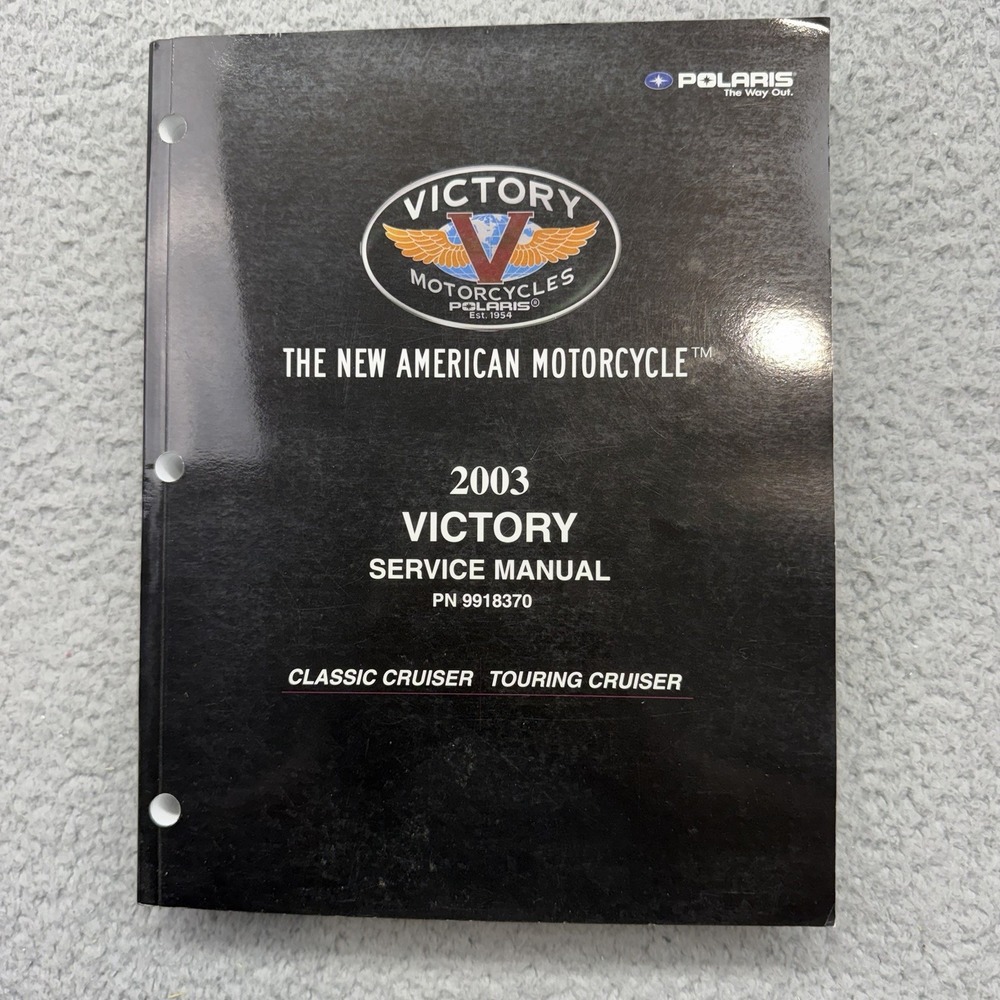2003 Victory Classic Cruiser Touring Cruiser OEM Shop Service Manual PN 9918370